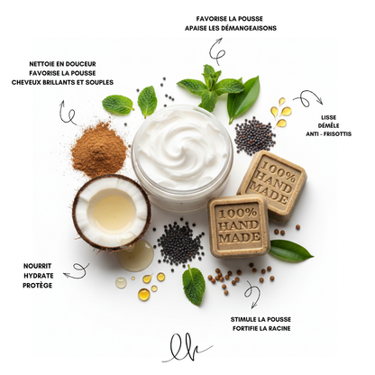 Pack Duo Pousse + Hydratation (1 masque + 2 shampoings solides)